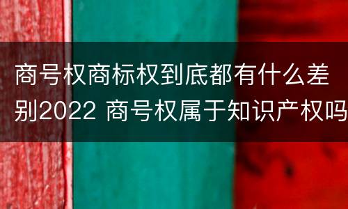 商号权商标权到底都有什么差别2022 商号权属于知识产权吗