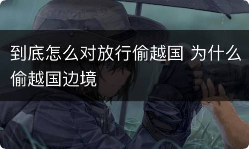 到底怎么对放行偷越国 为什么偷越国边境