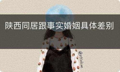 陕西同居跟事实婚姻具体差别