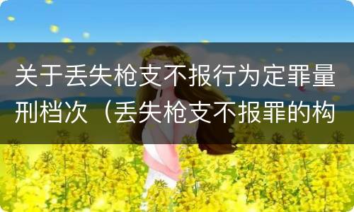 关于丢失枪支不报行为定罪量刑档次（丢失枪支不报罪的构成要件）