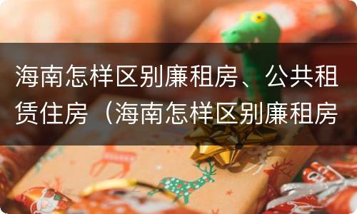 海南怎样区别廉租房、公共租赁住房（海南怎样区别廉租房,公共租赁住房和商品房）