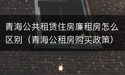 青海公共租赁住房廉租房怎么区别（青海公租房购买政策）
