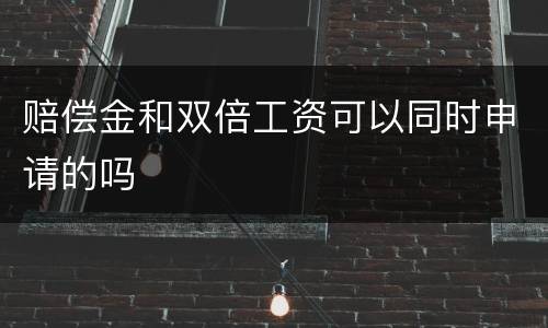 赔偿金和双倍工资可以同时申请的吗