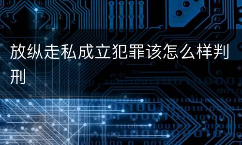 放纵走私成立犯罪该怎么样判刑