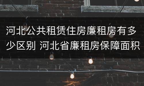 河北公共租赁住房廉租房有多少区别 河北省廉租房保障面积标准