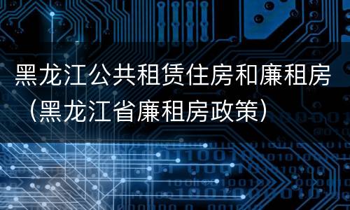 黑龙江公共租赁住房和廉租房（黑龙江省廉租房政策）