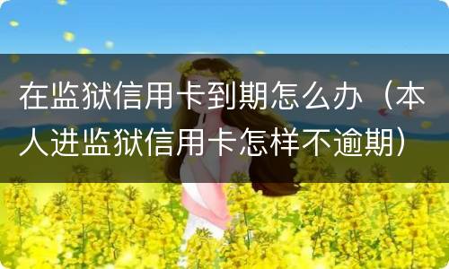 在监狱信用卡到期怎么办（本人进监狱信用卡怎样不逾期）