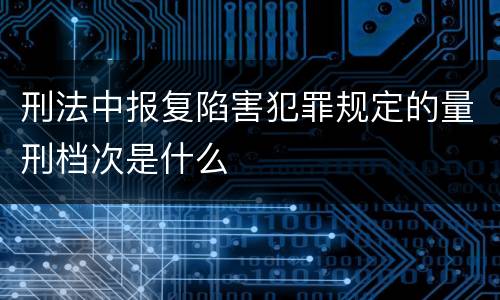 刑法中报复陷害犯罪规定的量刑档次是什么