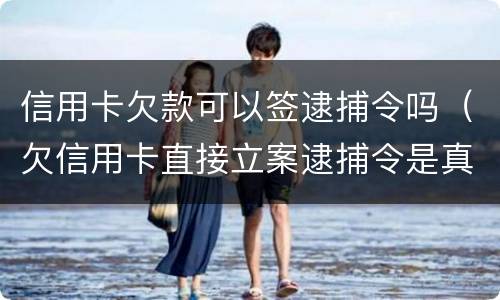 信用卡欠款可以签逮捕令吗（欠信用卡直接立案逮捕令是真的吗?）