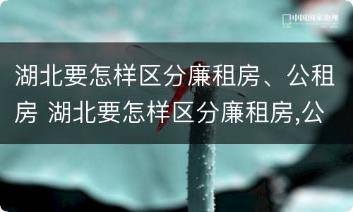 湖北要怎样区分廉租房、公租房 湖北要怎样区分廉租房,公租房呢