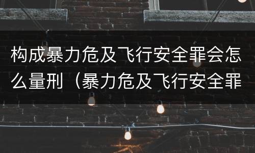 构成暴力危及飞行安全罪会怎么量刑（暴力危及飞行安全罪的构成要件）