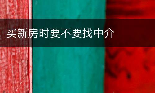 买新房时要不要找中介
