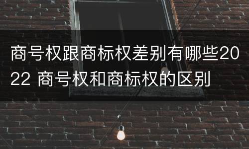 商号权跟商标权差别有哪些2022 商号权和商标权的区别
