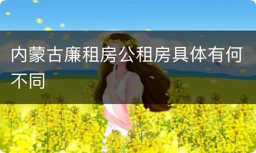 内蒙古廉租房公租房具体有何不同