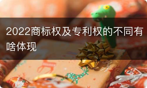 2022商标权及专利权的不同有啥体现