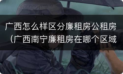广西怎么样区分廉租房公租房（广西南宁廉租房在哪个区域）