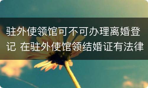 驻外使领馆可不可办理离婚登记 在驻外使馆领结婚证有法律效应吗