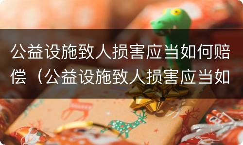 公益设施致人损害应当如何赔偿（公益设施致人损害应当如何赔偿呢）