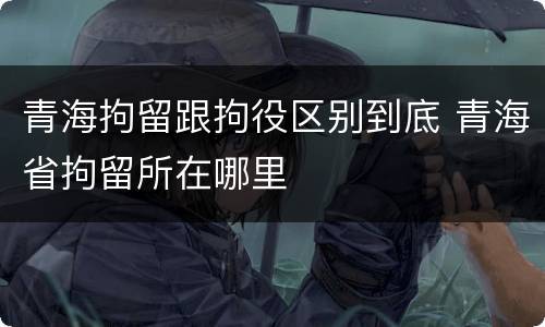 青海拘留跟拘役区别到底 青海省拘留所在哪里