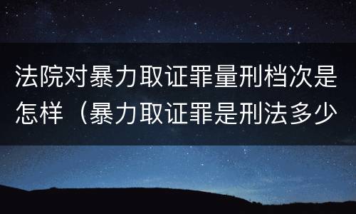 法院对暴力取证罪量刑档次是怎样（暴力取证罪是刑法多少条）