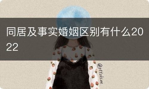 同居及事实婚姻区别有什么2022
