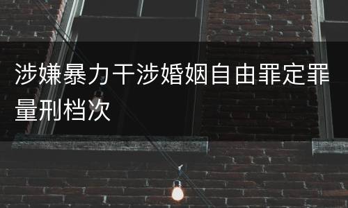 涉嫌暴力干涉婚姻自由罪定罪量刑档次