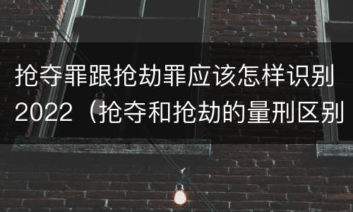 抢夺罪跟抢劫罪应该怎样识别2022（抢夺和抢劫的量刑区别）