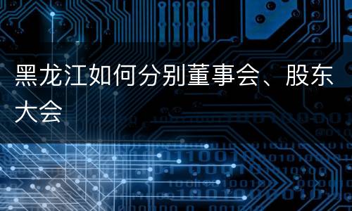 黑龙江如何分别董事会、股东大会