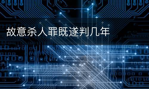 故意杀人罪既遂判几年