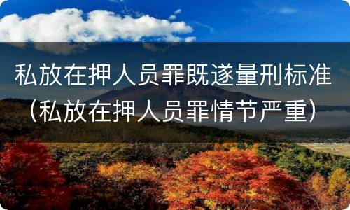 私放在押人员罪既遂量刑标准（私放在押人员罪情节严重）