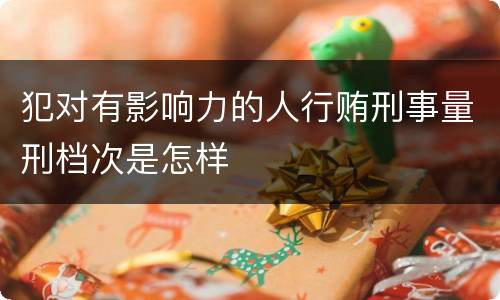 犯对有影响力的人行贿刑事量刑档次是怎样