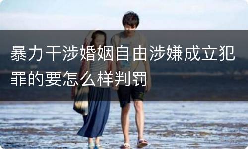 暴力干涉婚姻自由涉嫌成立犯罪的要怎么样判罚