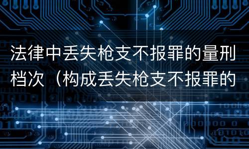 法律中丢失枪支不报罪的量刑档次（构成丢失枪支不报罪的是）