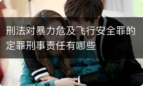刑法对暴力危及飞行安全罪的定罪刑事责任有哪些