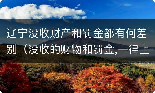 辽宁没收财产和罚金都有何差别（没收的财物和罚金,一律上缴国库）