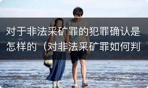 对于非法采矿罪的犯罪确认是怎样的（对非法采矿罪如何判决罚金）