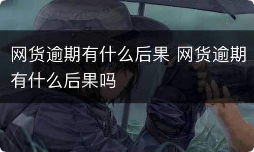 网货逾期有什么后果 网货逾期有什么后果吗