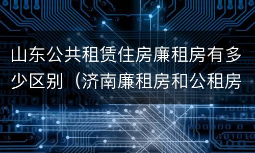 山东公共租赁住房廉租房有多少区别（济南廉租房和公租房的区别）