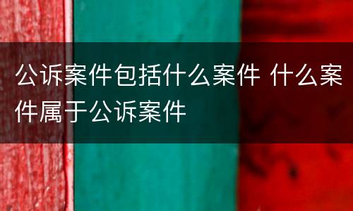 公诉案件包括什么案件 什么案件属于公诉案件