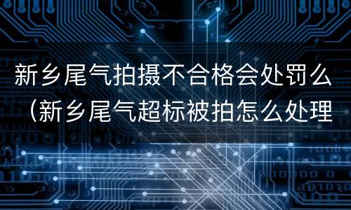 新乡尾气拍摄不合格会处罚么（新乡尾气超标被拍怎么处理）