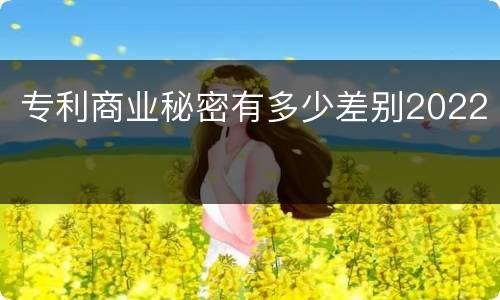 专利商业秘密有多少差别2022