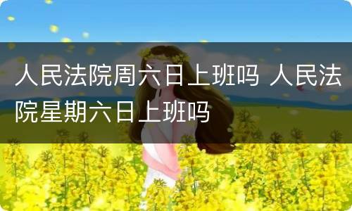人民法院周六日上班吗 人民法院星期六日上班吗