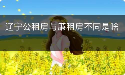 辽宁公租房与廉租房不同是啥