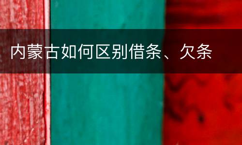 内蒙古如何区别借条、欠条