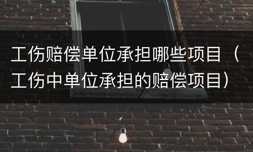 工伤赔偿单位承担哪些项目（工伤中单位承担的赔偿项目）