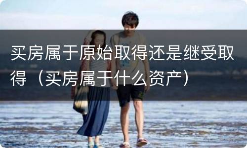 买房属于原始取得还是继受取得（买房属于什么资产）