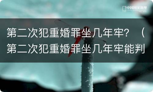 第二次犯重婚罪坐几年牢？（第二次犯重婚罪坐几年牢能判缓刑）