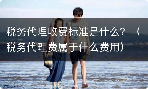 税务代理收费标准是什么？（税务代理费属于什么费用）