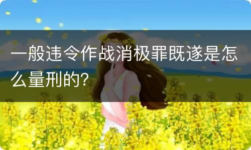 一般违令作战消极罪既遂是怎么量刑的？