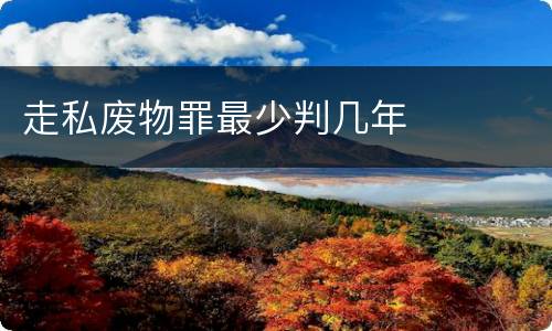 走私废物罪最少判几年